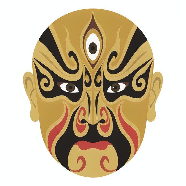 二郎神京剧脸谱