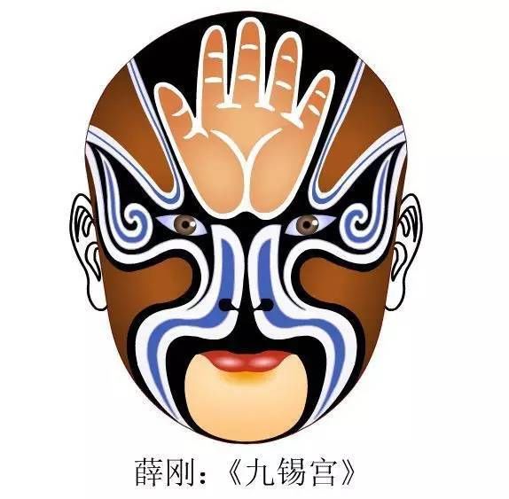 京剧脸谱：薛刚《九锡宫》